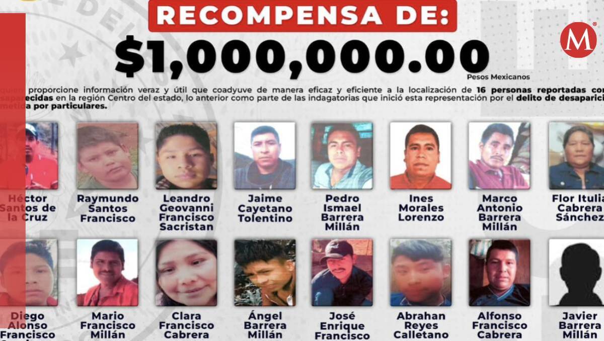 La FGE Guerrero ofrece hasta un millón de pesos de recompensa para quien proporcione información (FGE Guerrero)