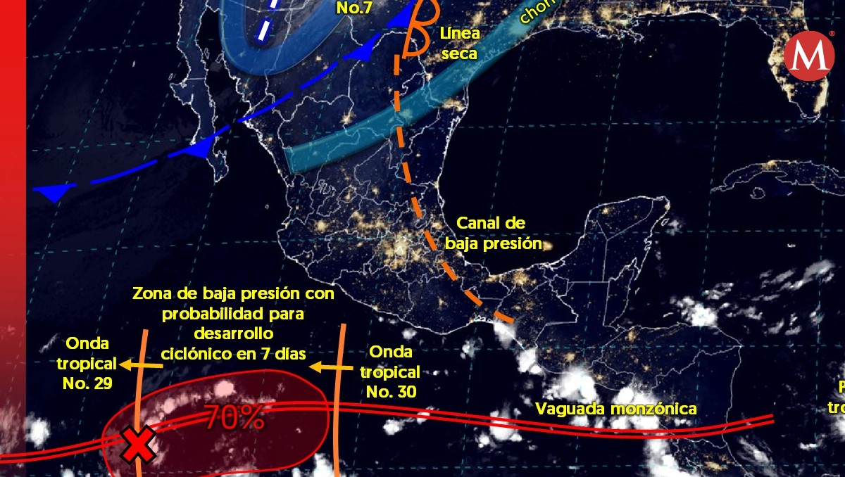 El potencial ciclón tropical 18 mantiene su ruta hacia el norte | CONAGUA