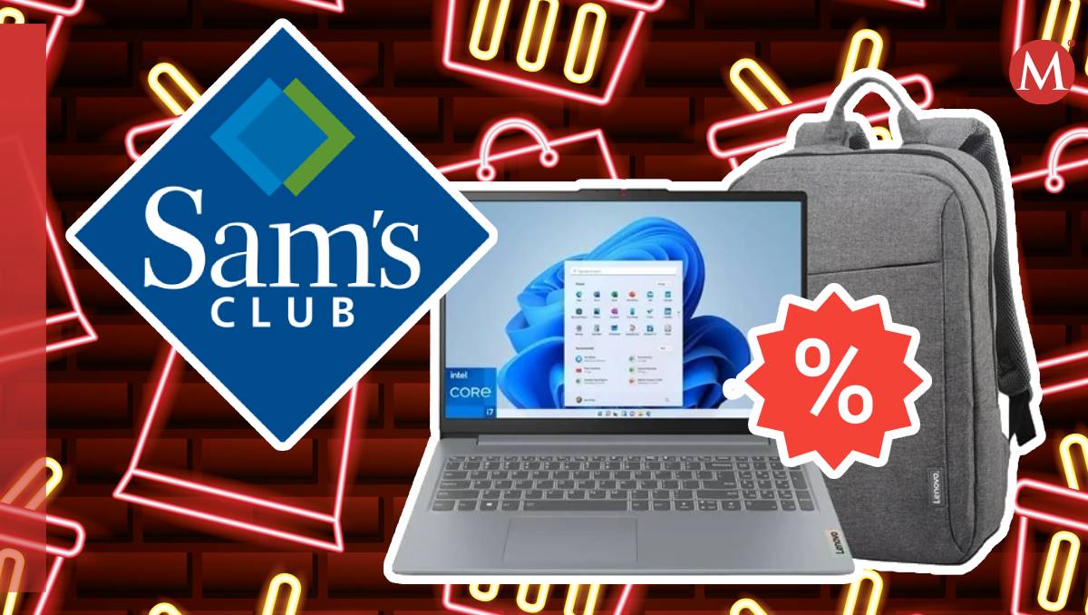 Combo Lenovo IdeaPad + mochila en descuento previamente al Fin Irresisitible de Sam's Club 2024
