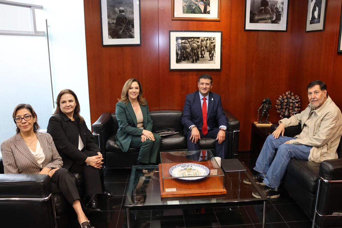 Comisionados del INAI en reunión con Gerardo Fernández Noroña, presidente del Senado. | Especial