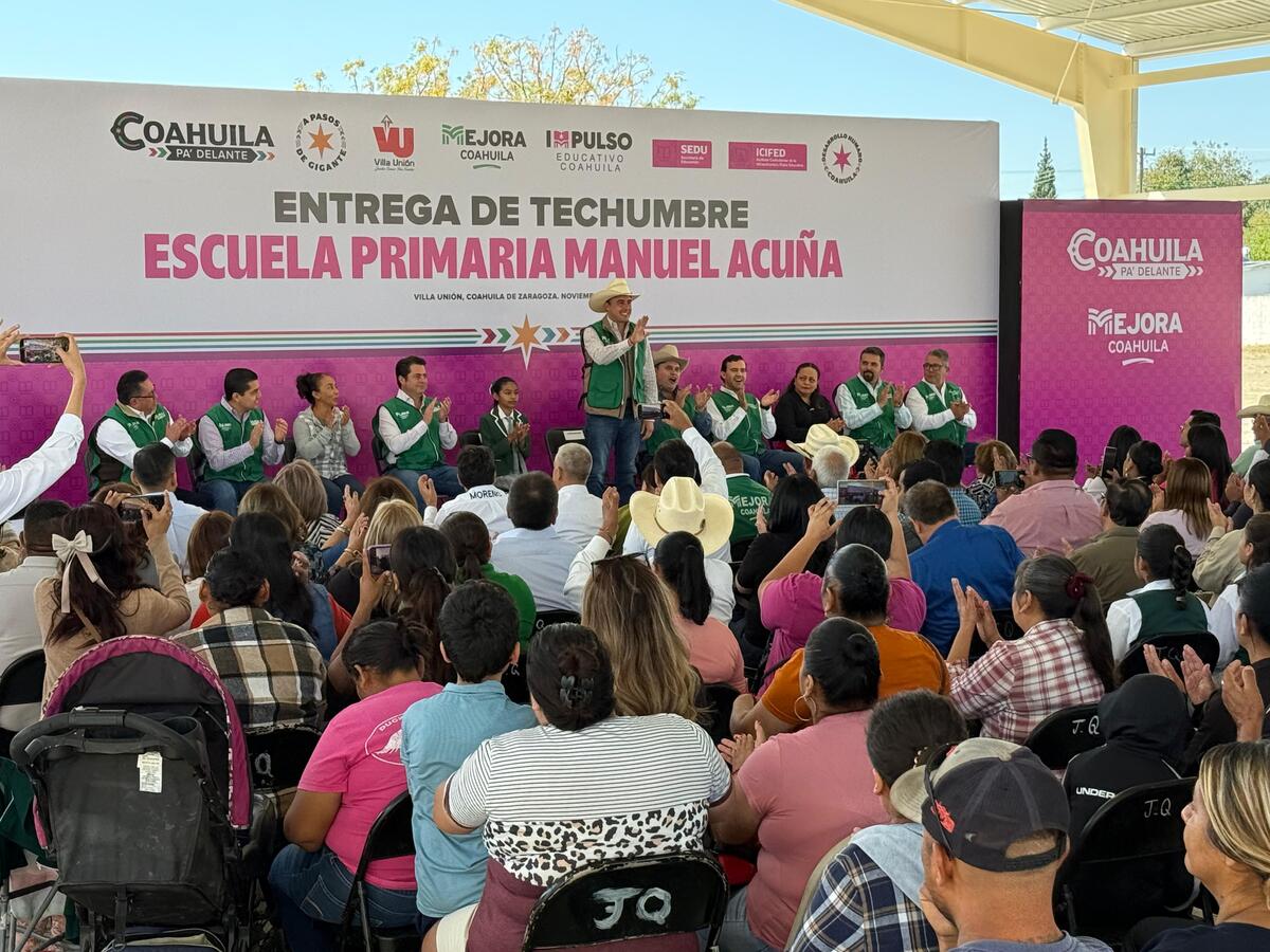 Entregan techumbre a escuela primaria en Villa Unión. | Especial