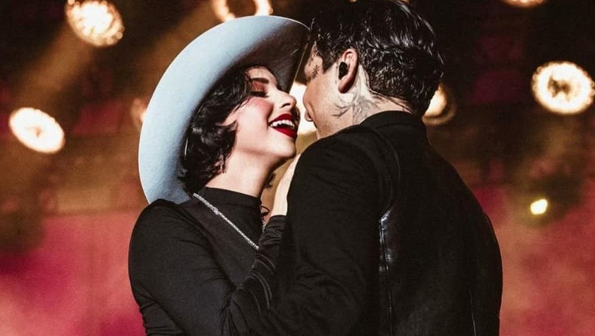 Christian Nodal y Ángela Aguilar en la fiesta de Cristy Nodal. | IG @angela.nodal_