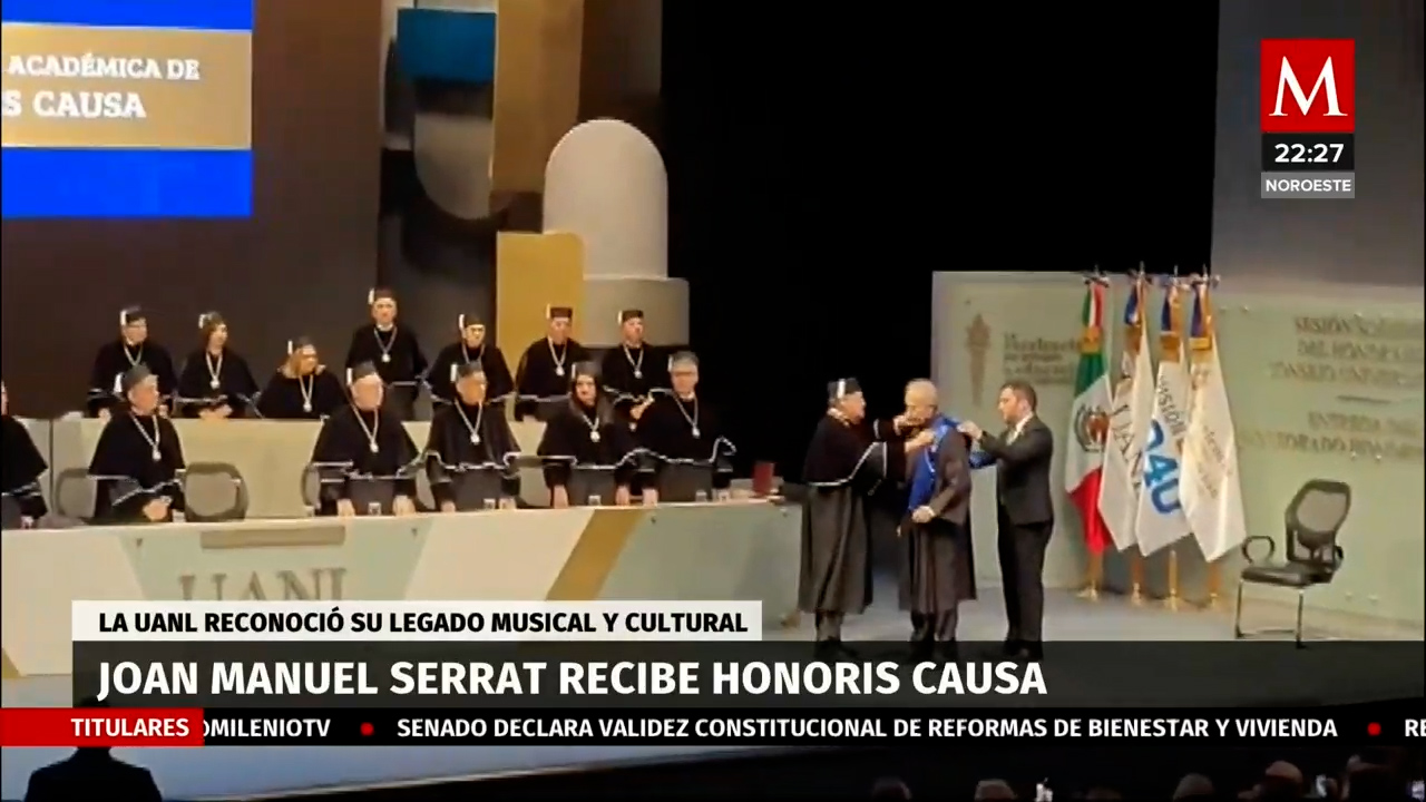 Joan Manuel Serrat recibe Doctorado Honoris Causa de la UANL