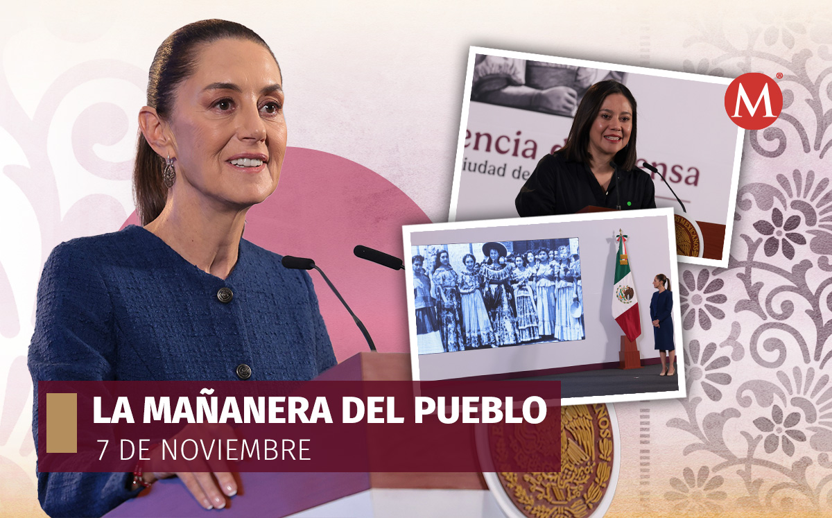 La presidenta Claudia Sheinbaum en La Mañanera del Pueblo desde Palacio Nacional. | Cortesía