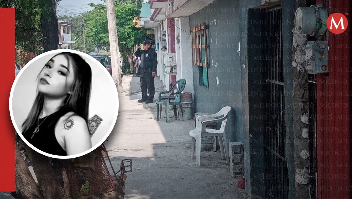 Policías custodian la casa de Melanie, joven agredida en Tamaulipas. (Foto: Agustín González)