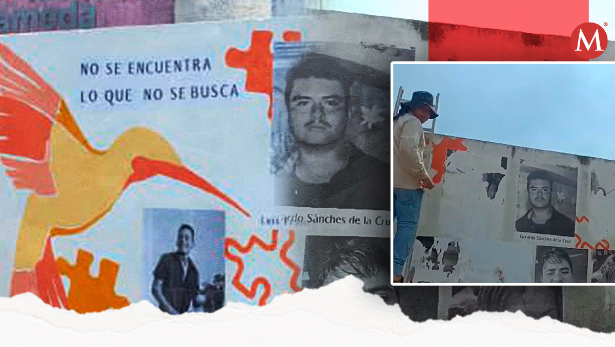 Derechos Humanos interviene en disputa por mural de desaparecidos en Veracruz | Diseño: Samantha Martz