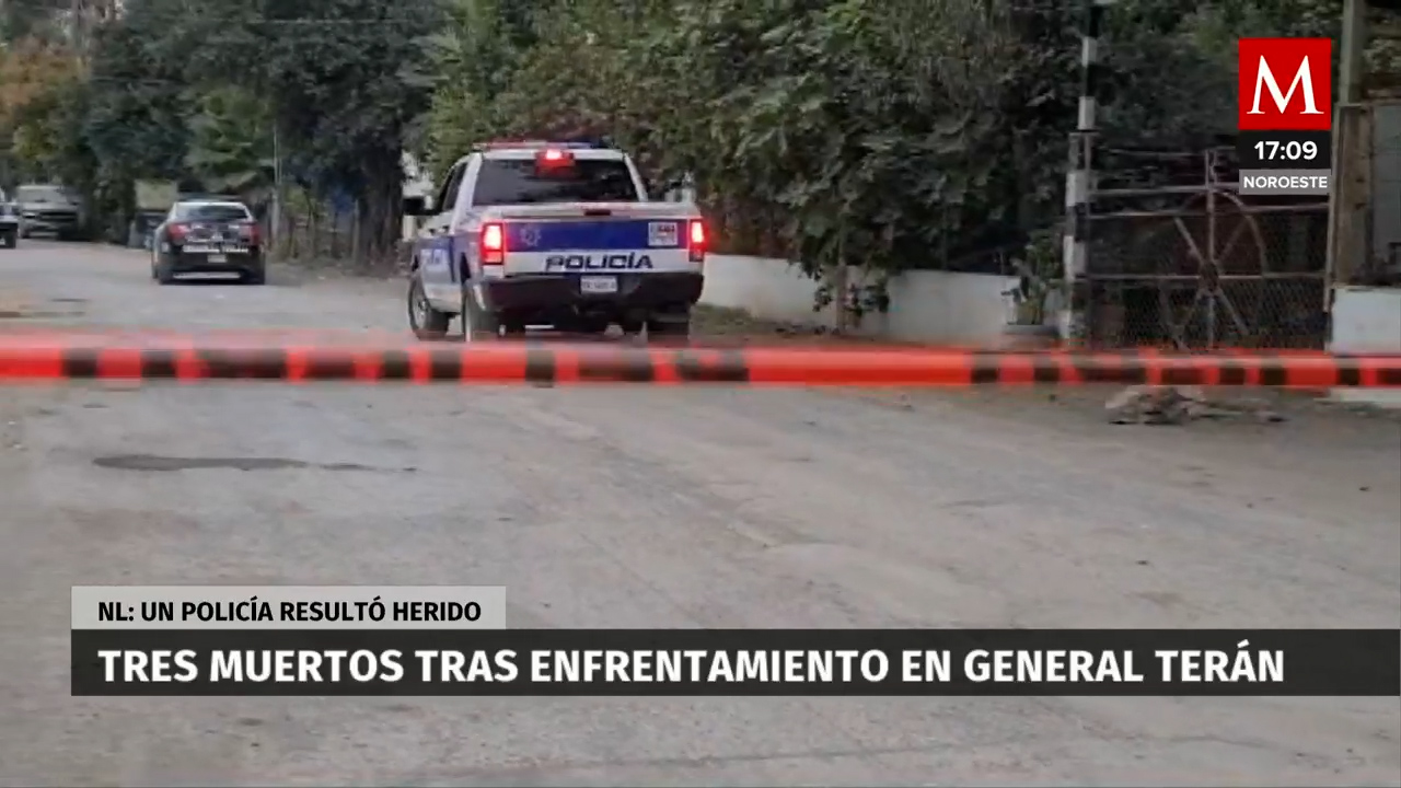 Enfrentamiento armado en Nuevo León deja un policía herido y tres delincuentes abatidos
