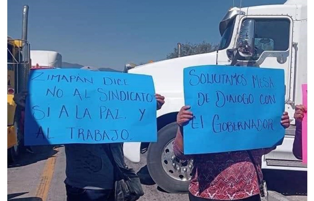 Se manifiestan en Zimapán. (Cortesía)