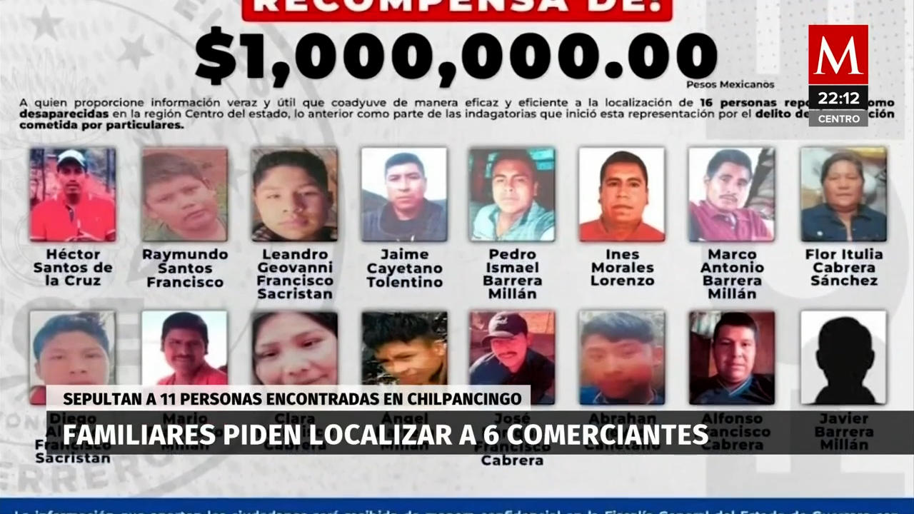 Familias de 11 comerciantes asesinados en Guerrero exigen búsqueda de desaparecidos