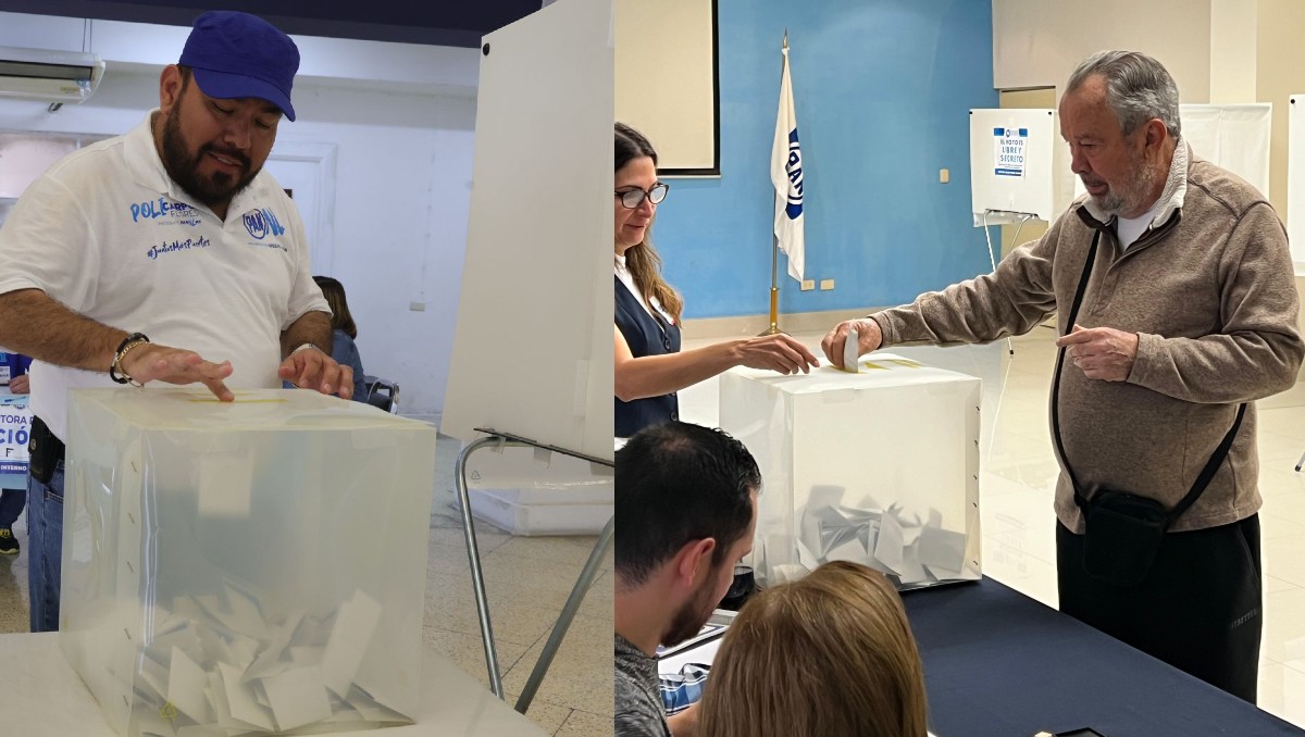 Panistas de NL votan por dirigente nacional de su partido. Fotos: Especial