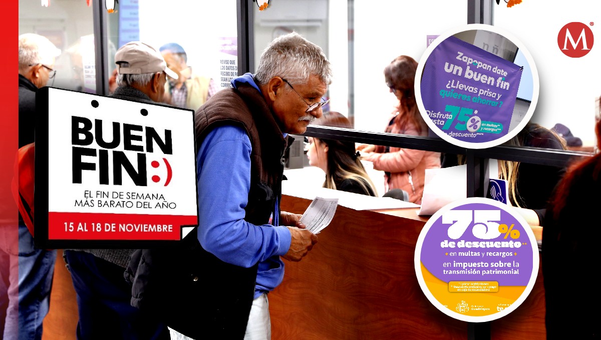 Pagos en Guadalajara y Zapopan tendrán rebajas; ¿qué descuentos hay por el Buen Fin 2024? (Fotos: Cortesía y X | Diseño: Milenio)