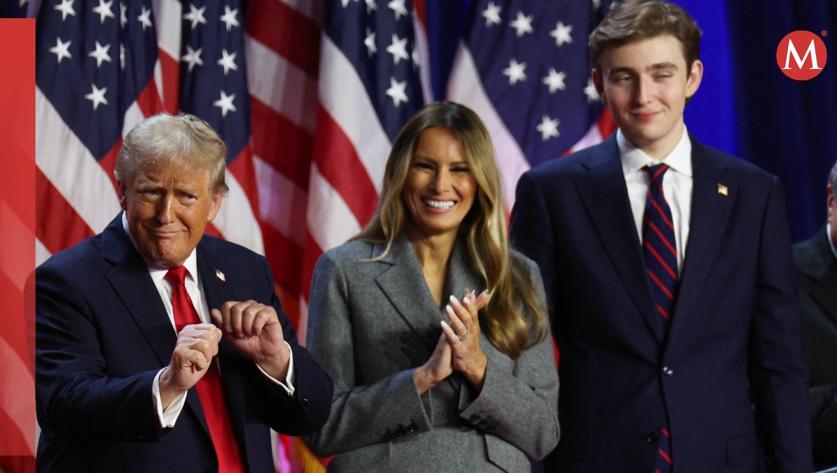 Donald, Melania y Barron Trump (hijo menor del matrimonio). | AFP
