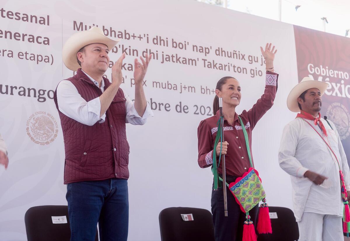 Esteban Villegas y Claudia Sheinbaum anuncian proyectos para Durango. | Especial