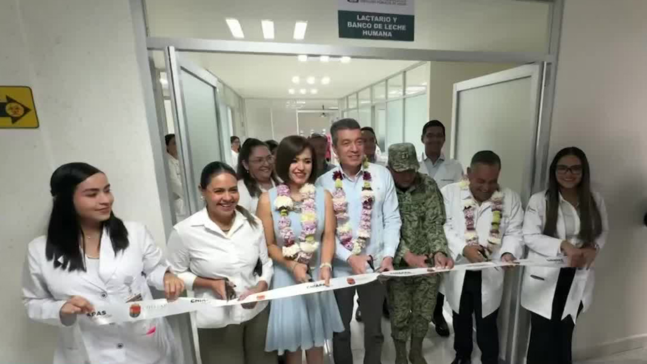 Gobernador Rutilio Escandón entrega equipamiento al Banco de Leche Humana en Tuxtla Gutiérrez