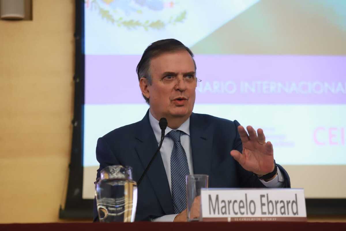 Marcelo Ebrard, durante el Seminario Internacional "América del Norte". | Foto: Juan Carlos Bautista