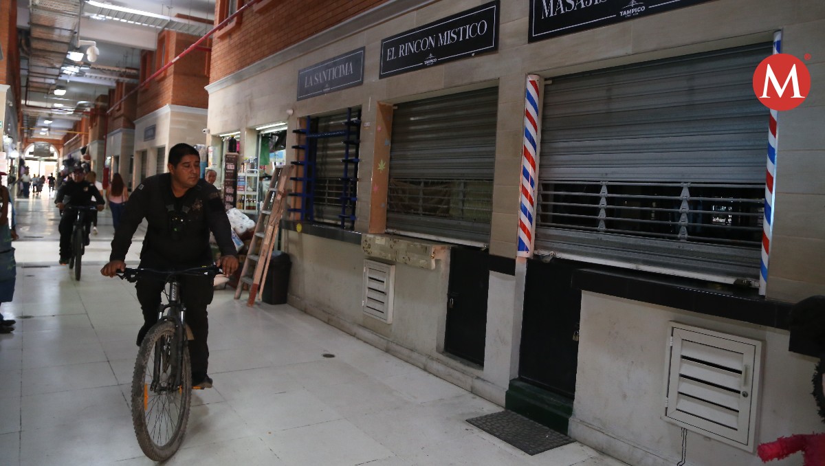 Guardia Estatal vigila mercados de Tampico. (Yazmín Sánchez)