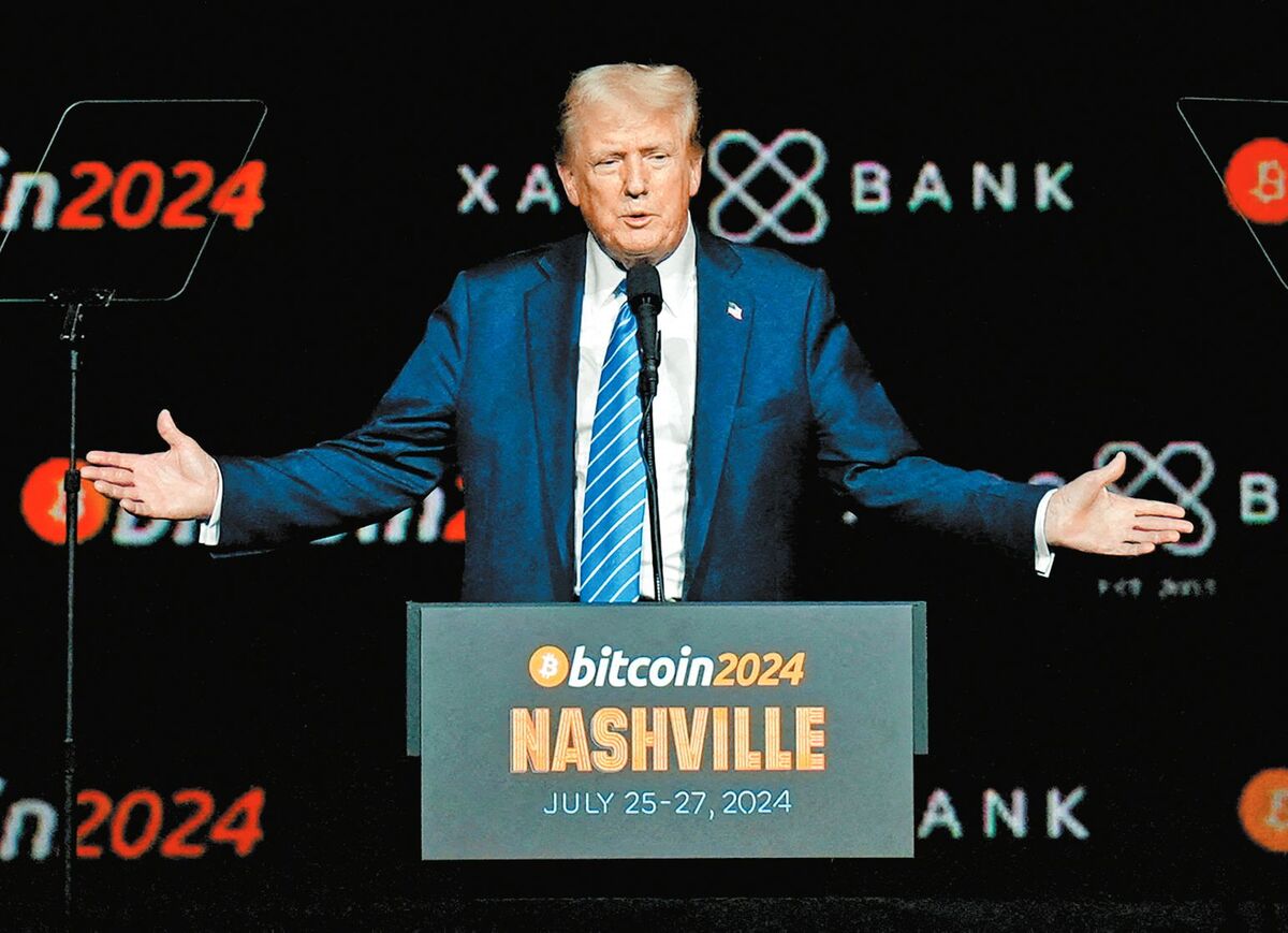 El republicano asistió a la conferencia Bitcóin 2024 en Nashville. Kevin Wurm/Reuters