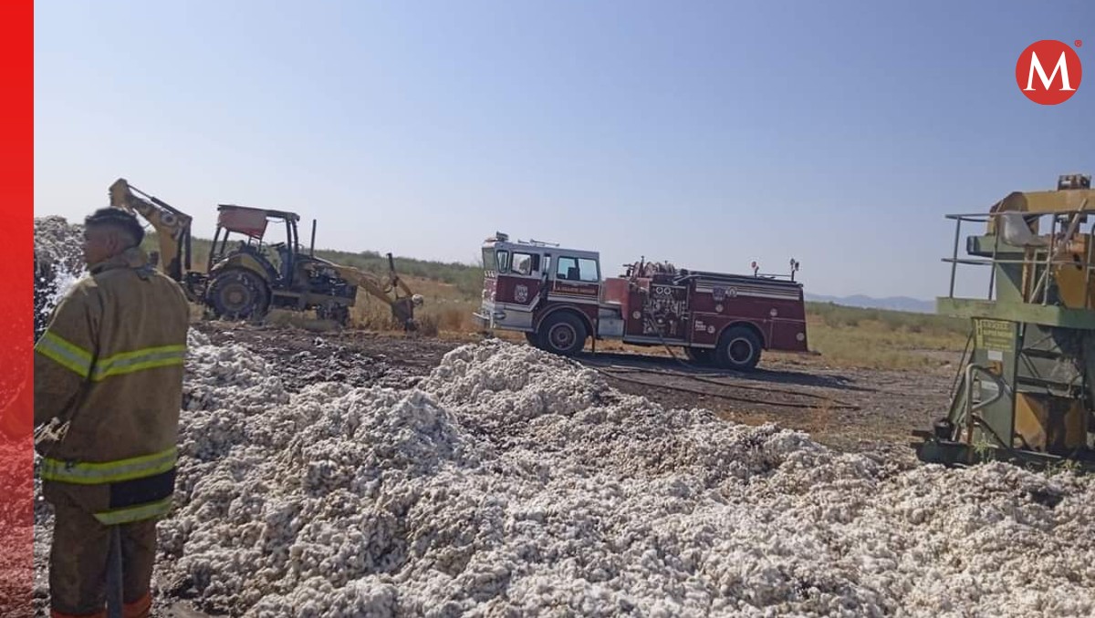 Bomberos atendieron el incendio de algodón  (Especial)