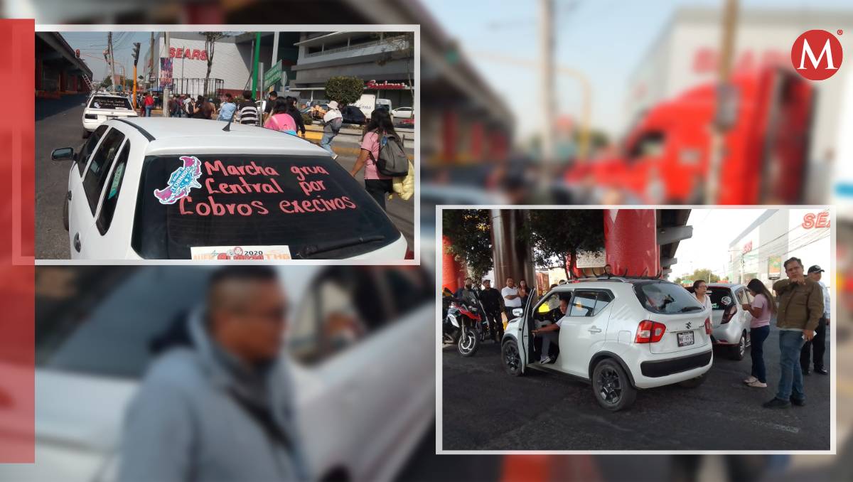 Transportistas se manifiestan en Tlalnepantla y exigen diálogo con Movilidad. | Foto: Carlos Zaid