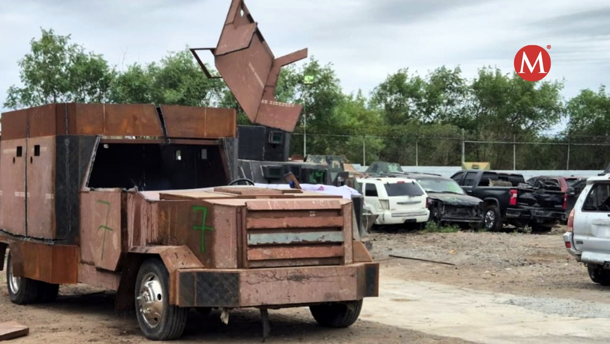 FGR destruye 33 vehículos blindados “monstruos”  en Tamaulipas