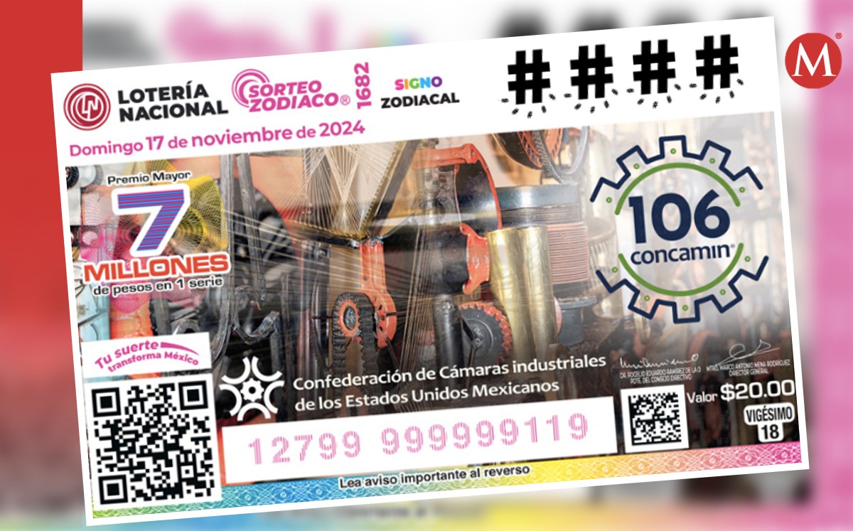 Los resultados de la Lotería Nacional con el Sorteo Zodiaco de hoy, 17 de noviembre, se realiza en punto de las 20:00 horas. (Especial)
