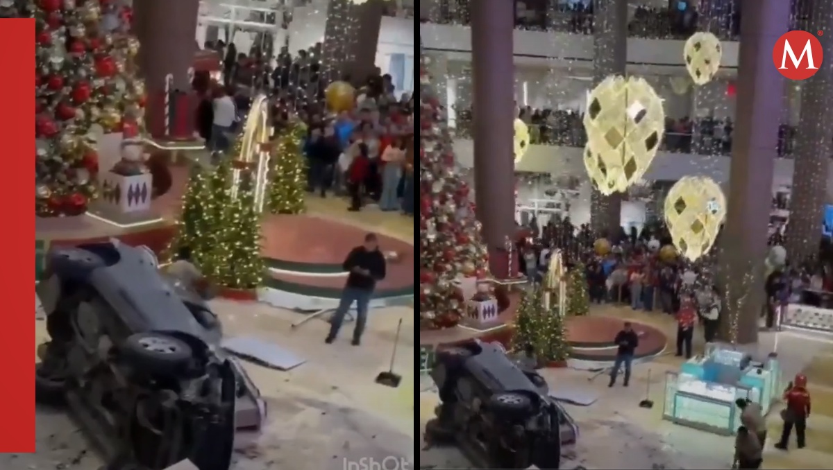 Auto cae desde un cuarto piso dentro de una plaza comercial en Miraflores | ESPECIAL
