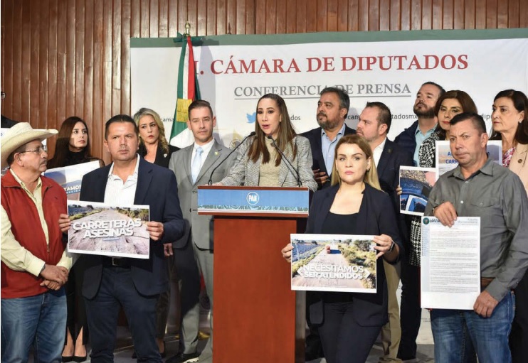 La coordinadora panista, Noemí Luna, destacó que el 80% de la red carretera de Jalisco requiere mantenimiento integral. ESPECIAL