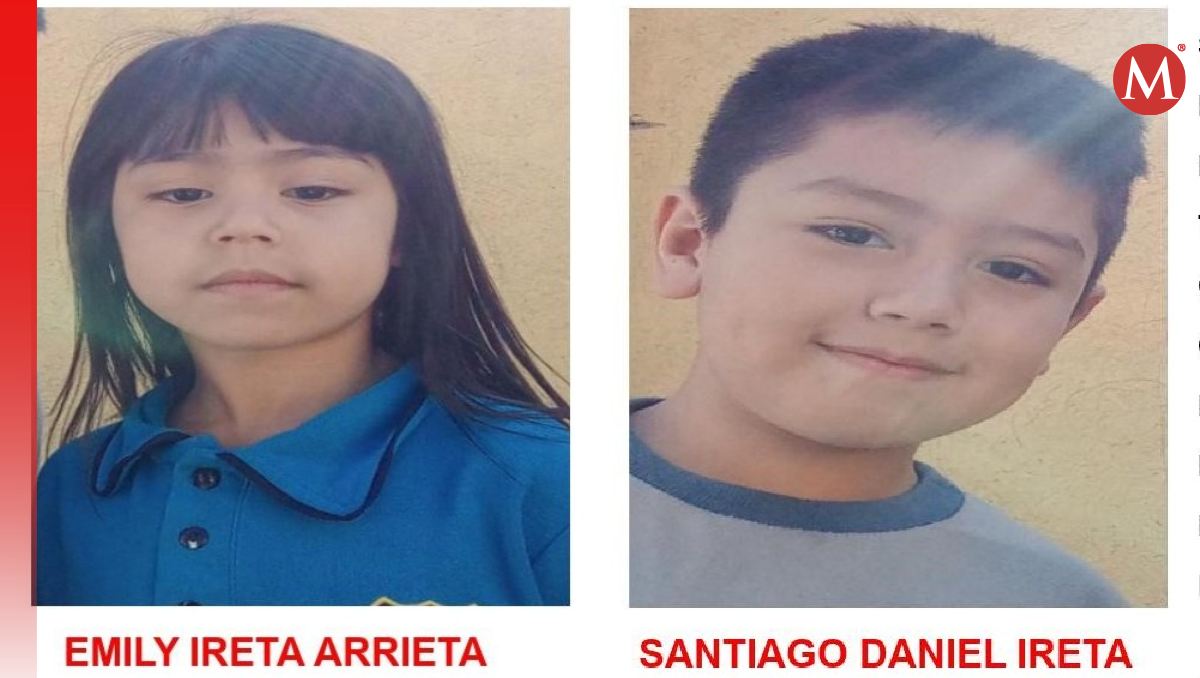 Emily y Santiago Daniel Ireta Arrieta desaparecieron en Ixtapaluca. Foto: (Alerta Amber Edomex)