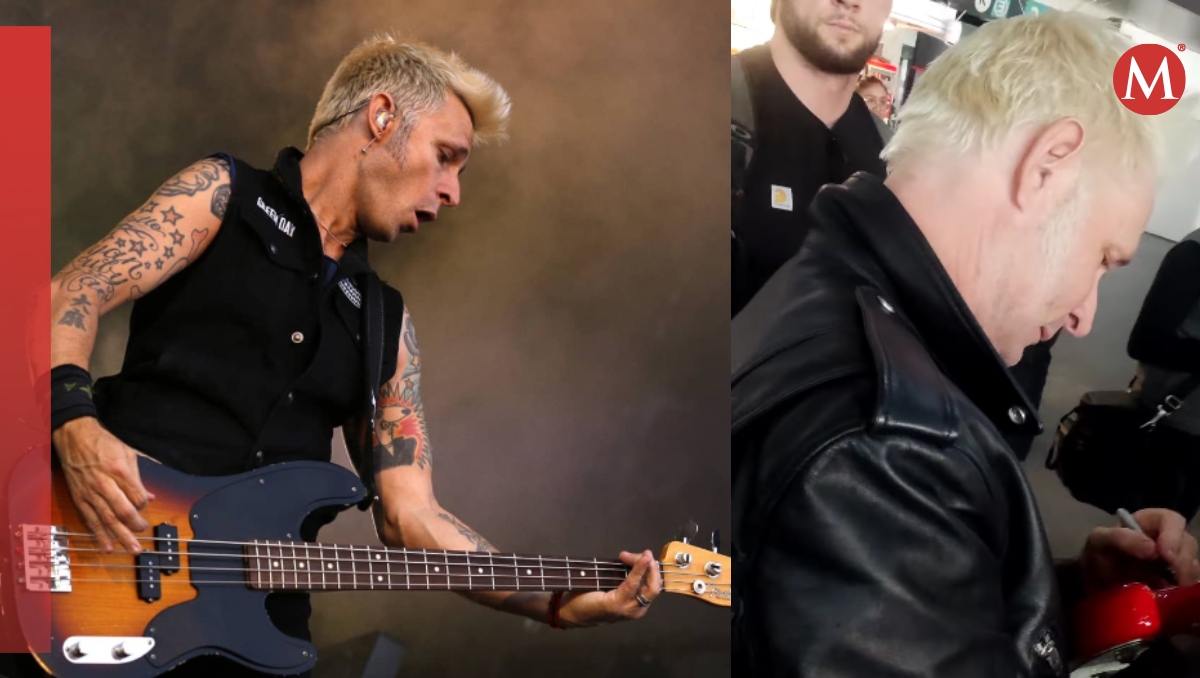 Mike Dirnt, bajista de Green Day, regaló su bajo a un niño en México