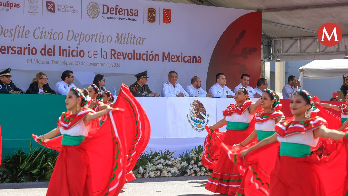 Américo Villarreal encabeza desfile por el 114 Aniversario del Inicio de la Revolución Mexicana