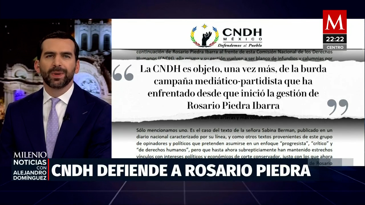 CNDH defiende a Rosario Piedra Ibarra y arremete contra Sabina Berman