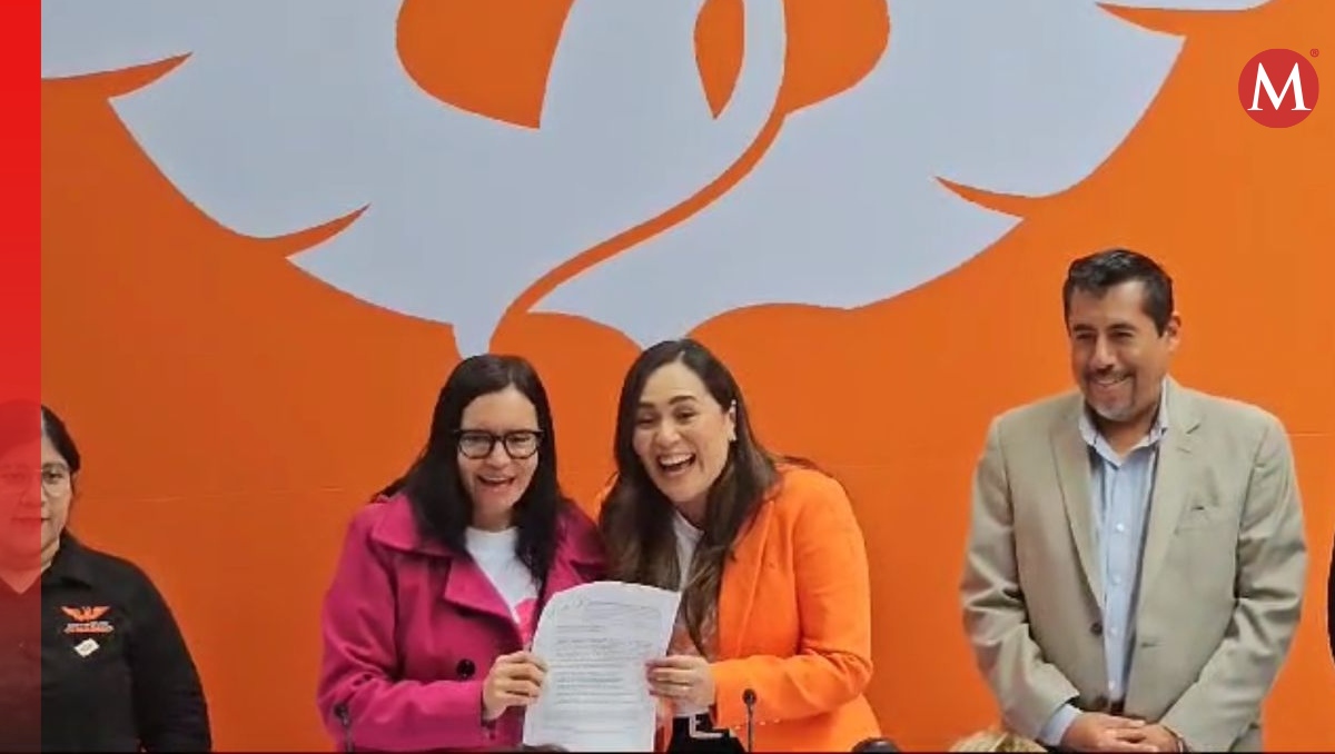 Jessica Ortega, ex candidata de Movimiento Ciudadano a la gubernatura de Morelos, en su registro. | Armando Martínez