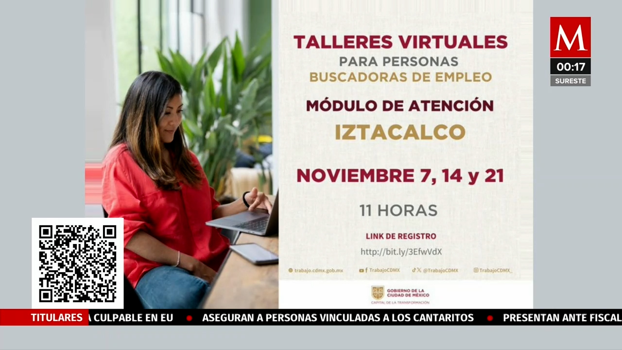 Taller virtual sobre entrevistas laborales en Iztacalco el 21 de noviembre