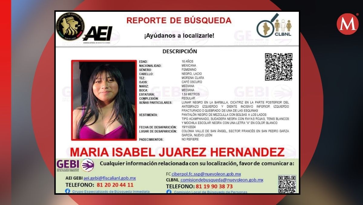 La adolescente fue vista por última vez en la colonia Valle de San Ángel | Especial