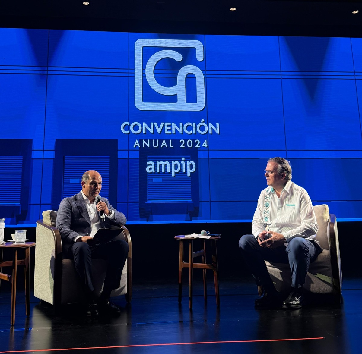 Marcelo Ebrard durante la Convención Anual 2024. | Especial