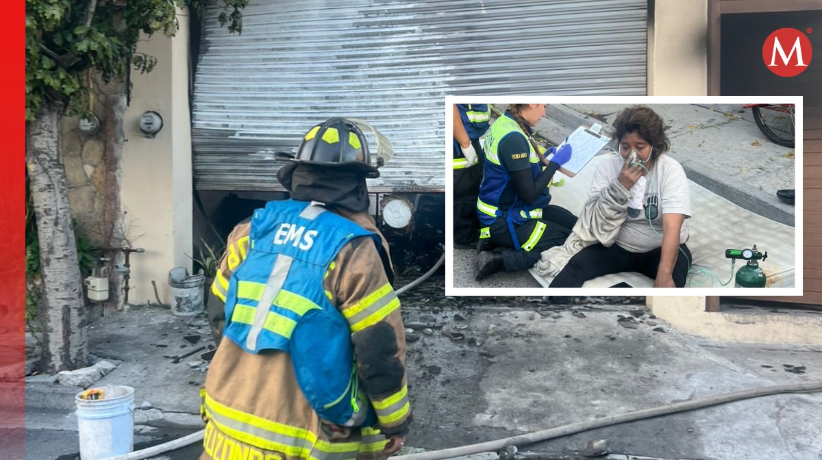 Abuelita y nieto se salvan de morir en incendio. Foto: Mayte Villasana