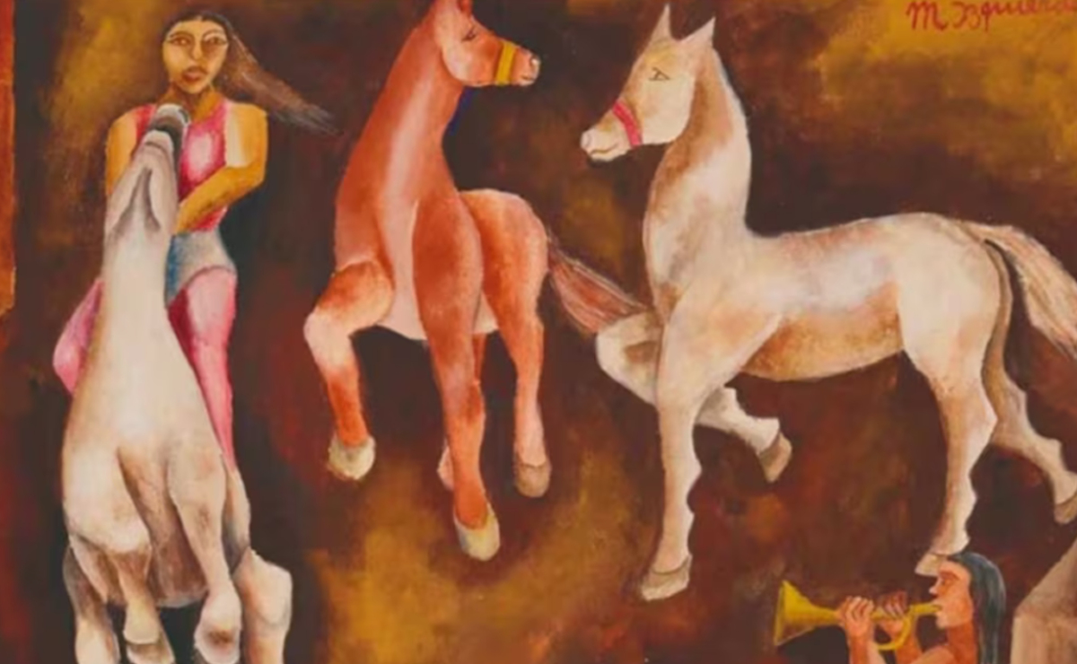 'Caballos en el circo', de María Izquierdo. (Foto: Sotheby's)
