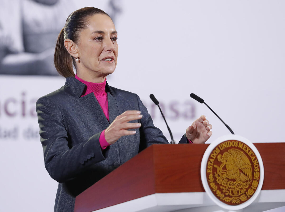 Claudia Sheinbaum Pardo en la conferencia de Palacio Nacional. | Foto: EFE
