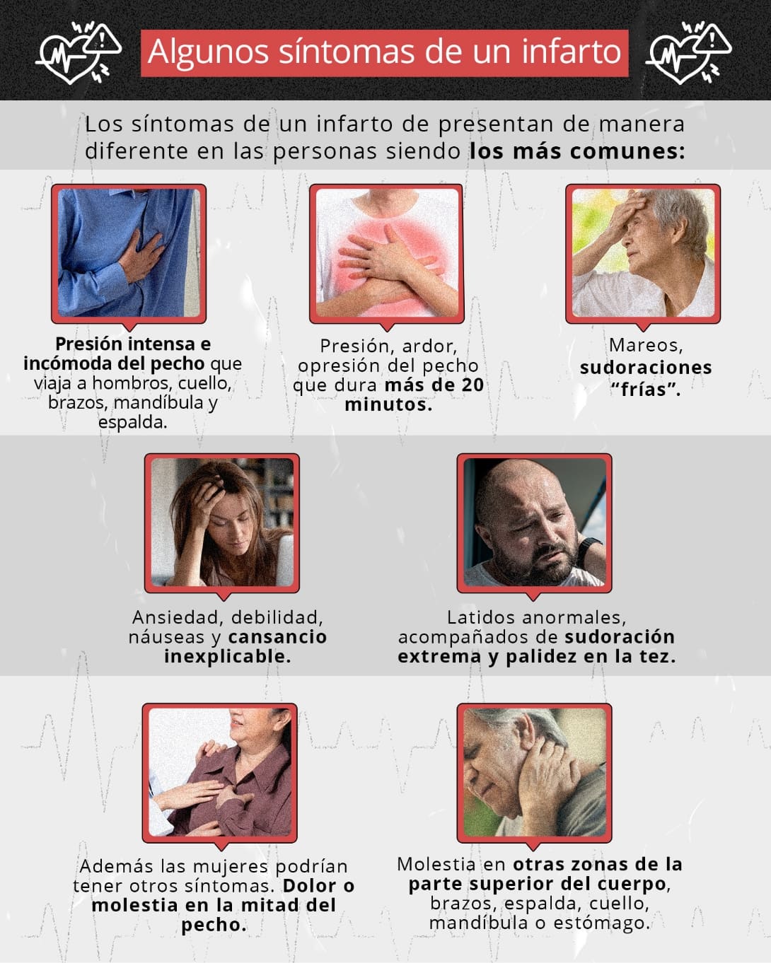 ¿Cuáles son los síntomas de un infarto? | Numeralia