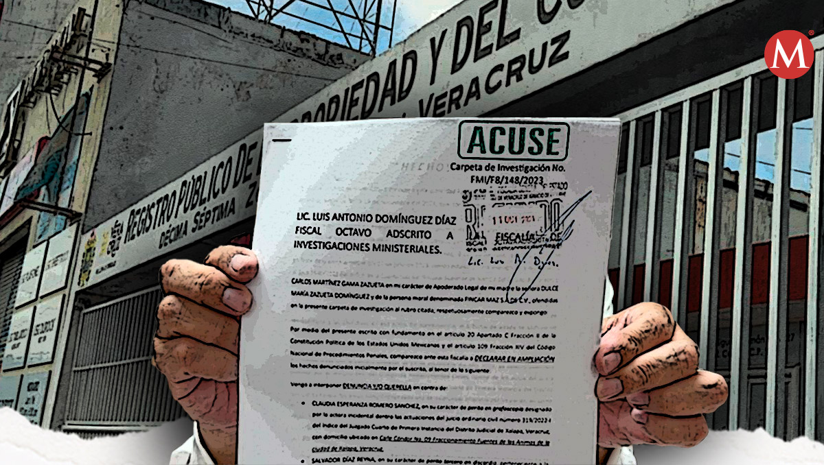 Fraude en propiedades: notarios y jueces señalados por operación irregular en Veracruz | Diseño: Samantha Martz