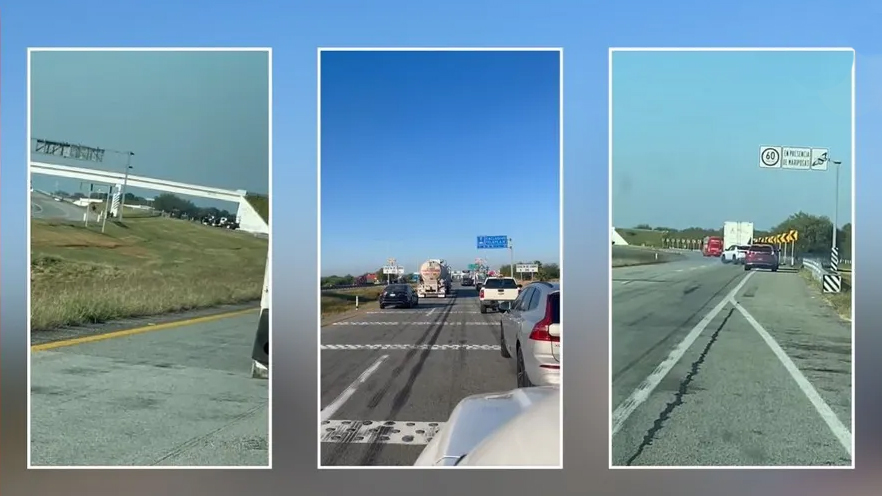 Cierran la autopista Monterrey-Reynosa por enfrentamientos armados; aseguran vehículos y armas