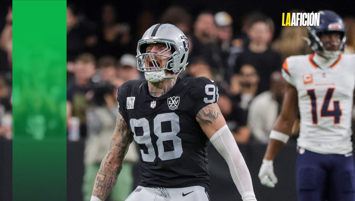 Maxx Crosby es nominado al Premio Art Rooney por tercer año consecutivo ( AFP )