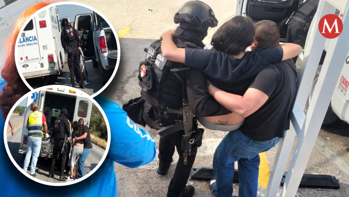 Personal de la Guardia Estatal de Apoyo Carretero auxilió a la mujer embarazada.