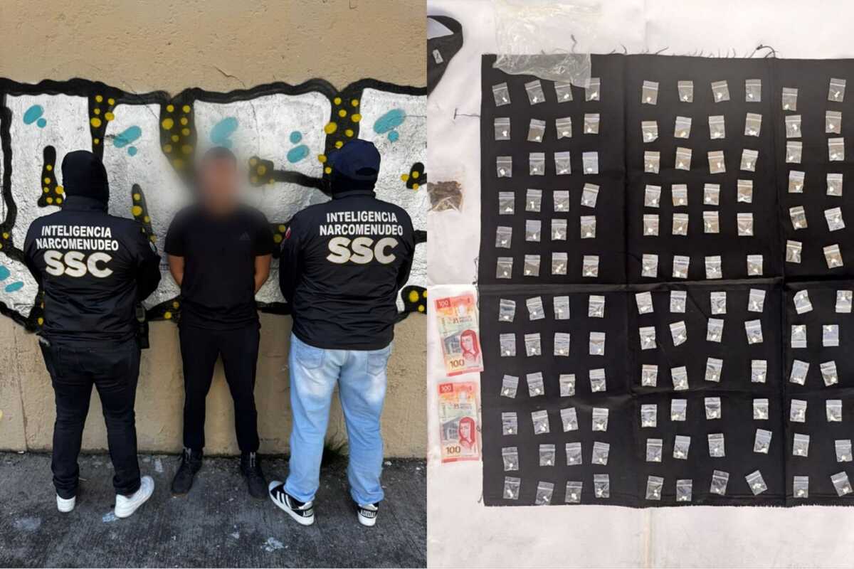 El Chato fue detenido con varias dosis de droga.