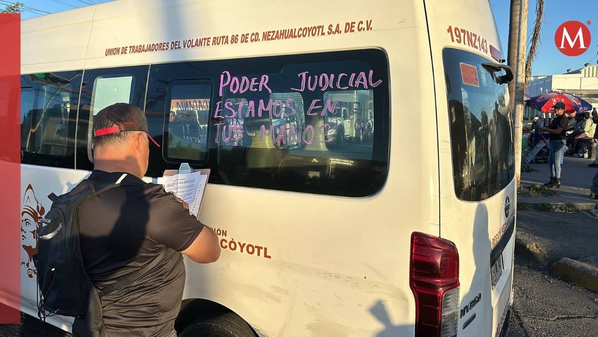 Transportistas de  Nezahualcóyotl  se  manifiestan para exigir sentencia de dos presuntos extorsionadores. | Especial