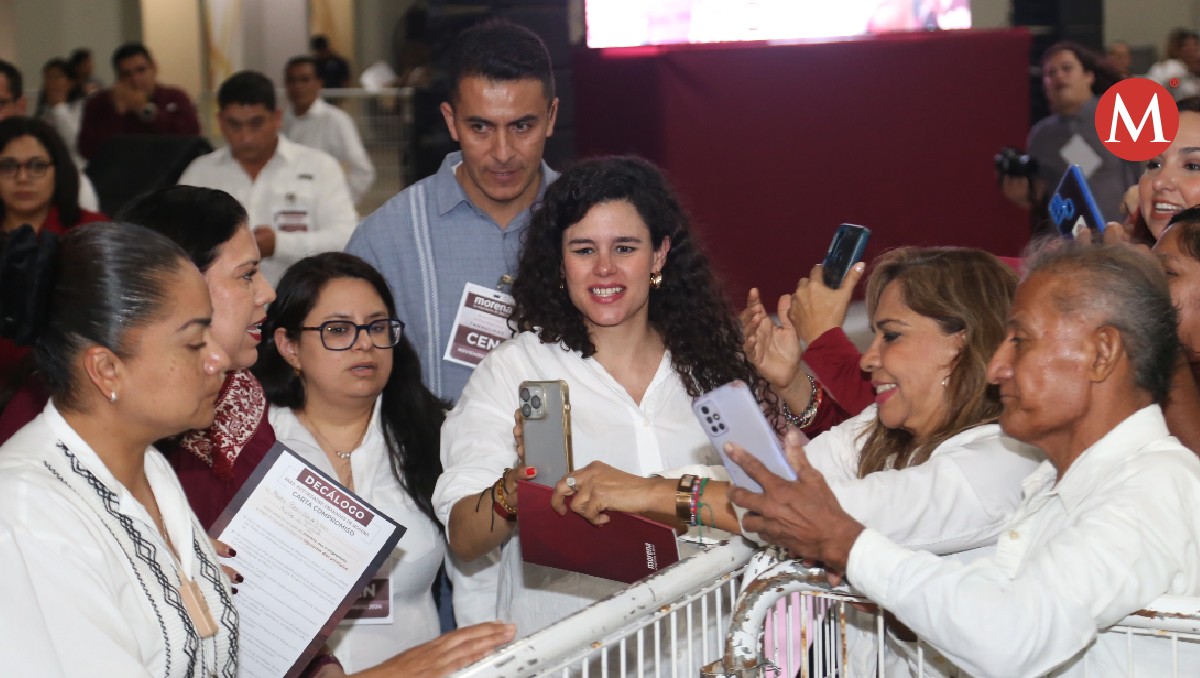 María Luisa Alcalde, presidenta nacional de Morena, visita Tampico. (Yazmín Sánchez)