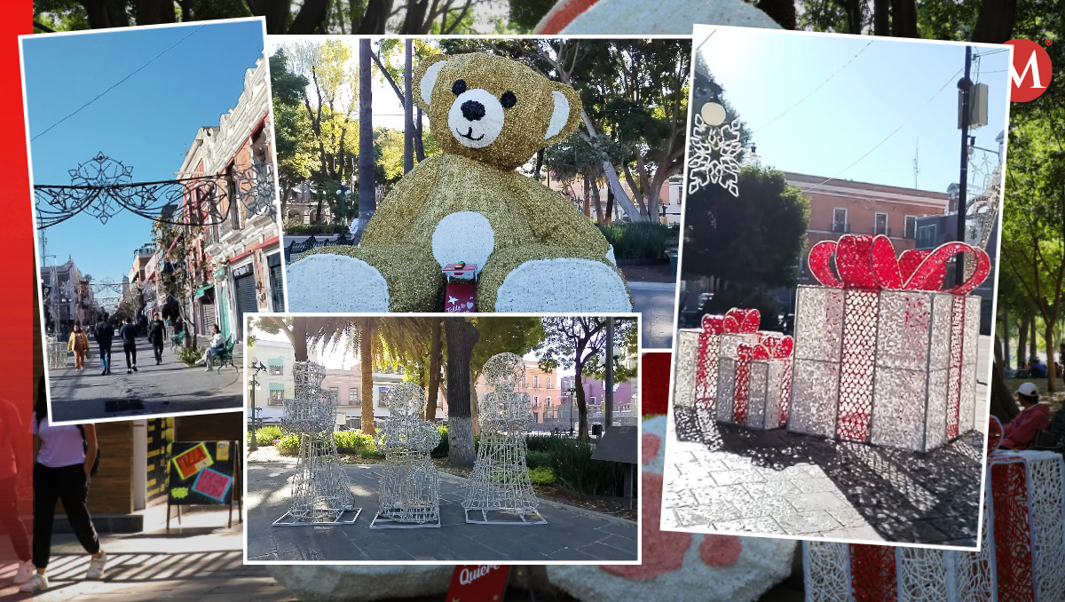 Colocan adornos navideños en Centro Histórico de Puebla | Angélica Tenahua