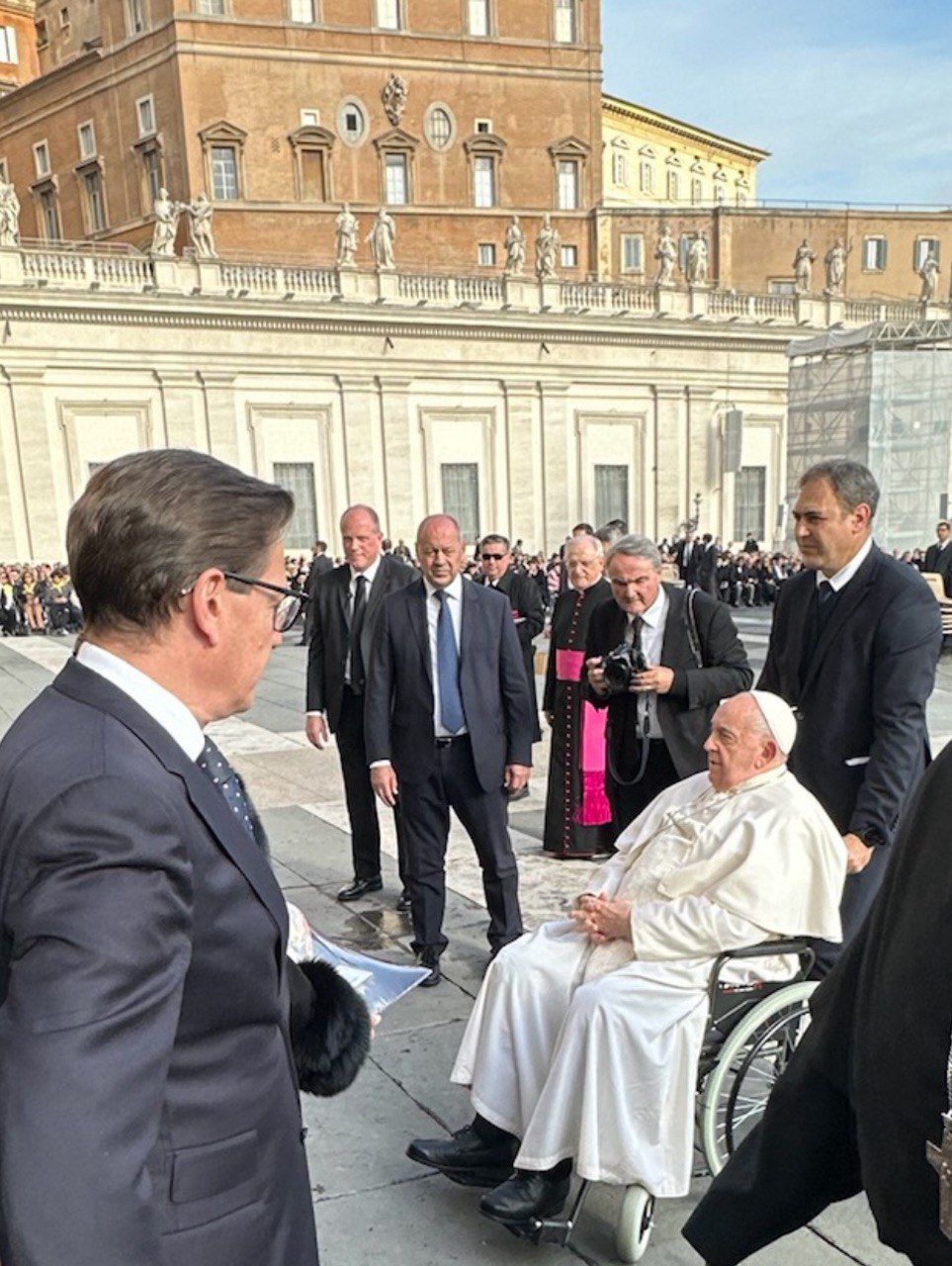 Salomón Chertorivski  y el Papa Francisco en el Vaticano | Foto: Especial