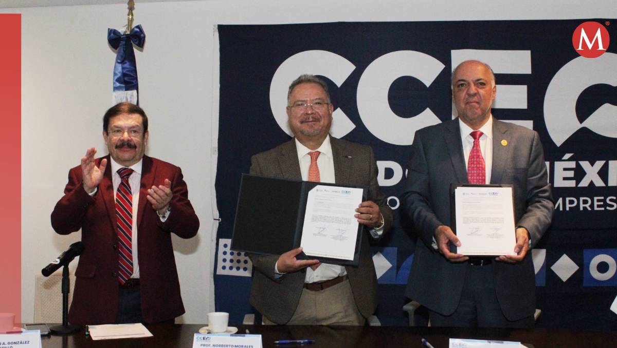 Secretaría del Trabajo y CCE del Edomex firman convenio para mejorar calidad de trabajadores. | Foto: Alondra Ávila