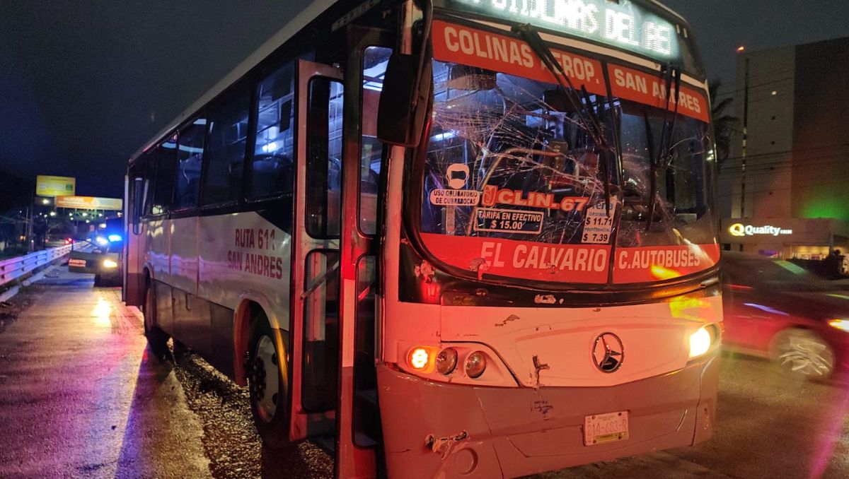 El percance se produjo a causa de la velocidad inmoderada a la que se desplazaba el transporte urbano. Agustín Martínez